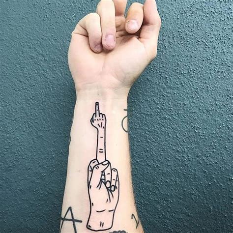 middle finger tattoo